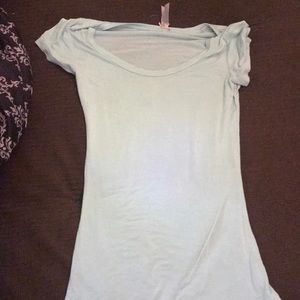 light blue top
